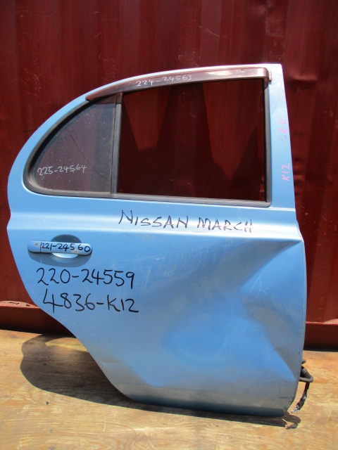 Used Nissan March DOOR GLASS REAR RIGHT